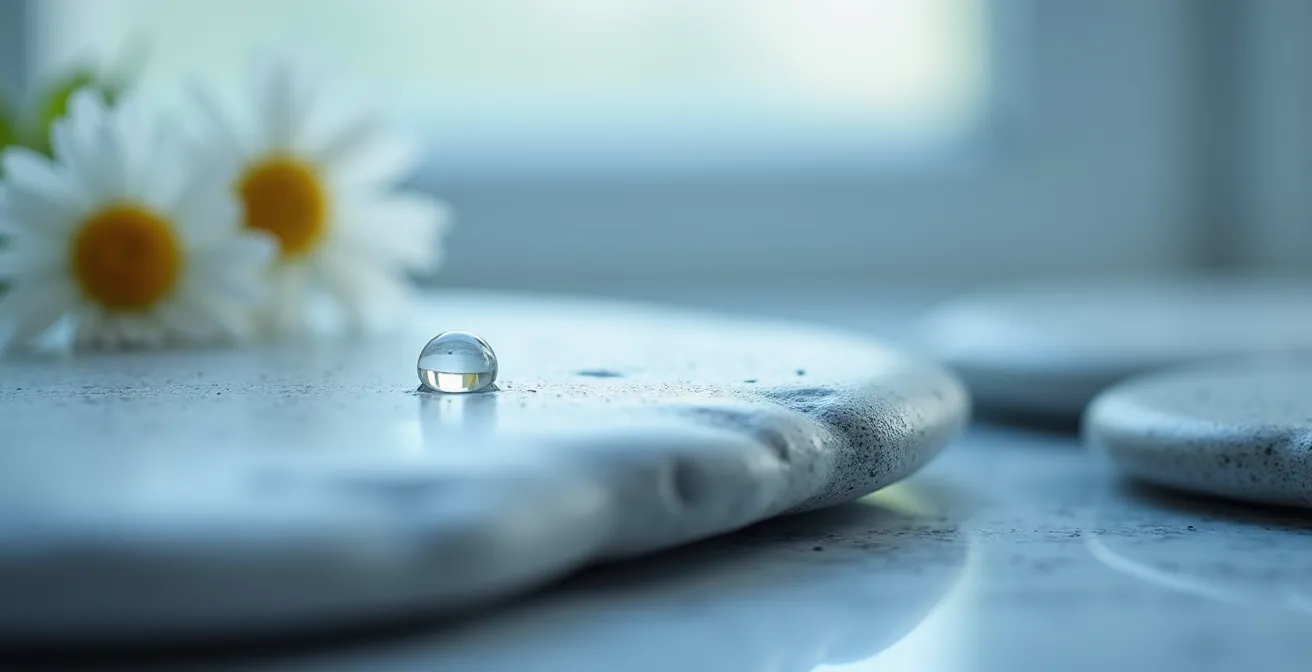 Eine abstrakte Darstellung von entspannten Nervenbahnen und Muskelzellen, die die beruhigende Wirkung von Magnesium symbolisieren.