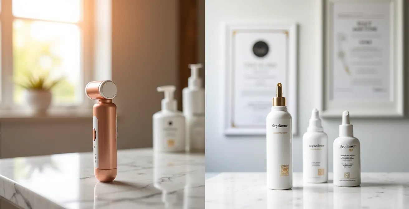 Vergleich zwischen Dermaroller für Zuhause und professionellem Dermapen in deutscher Praxis