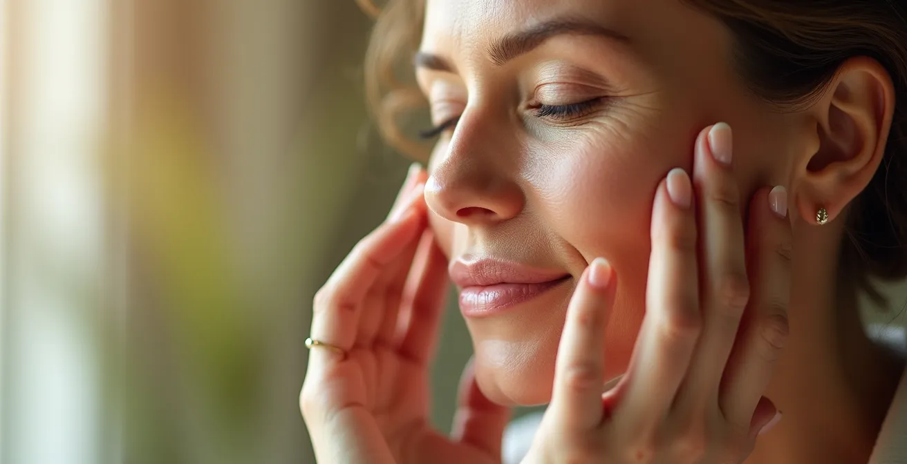 Abstrakte Darstellung der Hautzellerneuerung und biologischen Verjüngungsprozesse